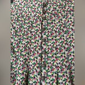 Cottagecore Floral Button Maxi Skirt Hippie Festival Beach Vacation L 12